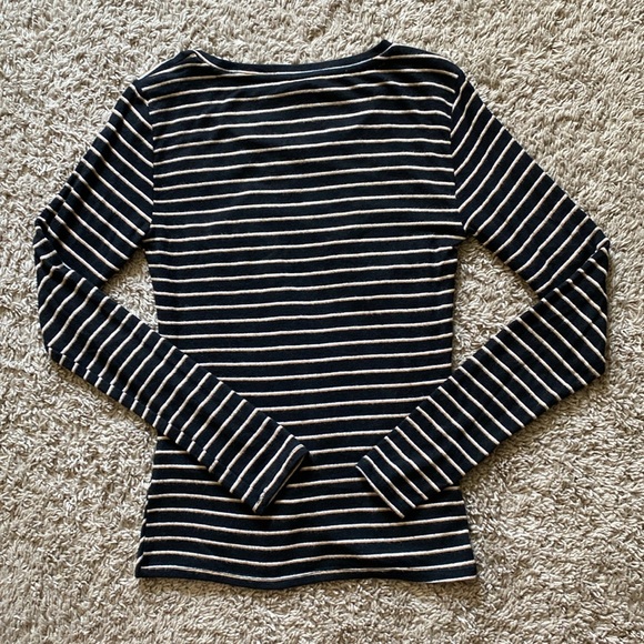Aeropostale Long-Sleeve Striped Blouse - Picture 2 of 2